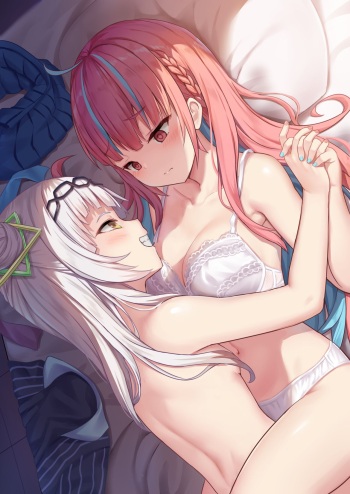 ベッドでてぇてぇしているあくしお cover