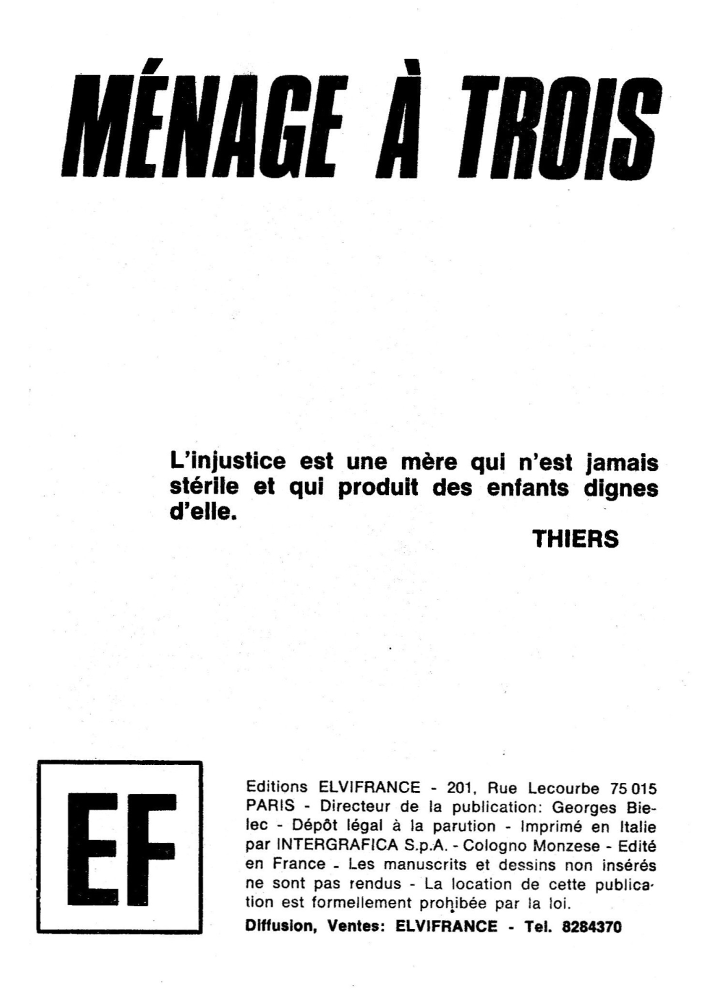ElviFrance HORS-SERIE NOIRE N°21 - Ménage à trois page 5 full