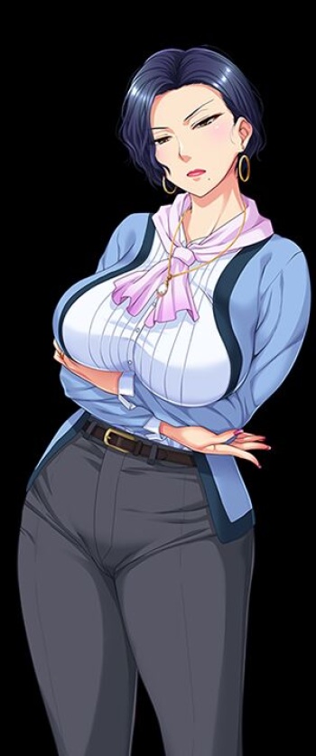 Tsuma no Haha -Gouman Onna Shachou to Doukyo no Hibiv- Motomiya Kinue character CG cover
