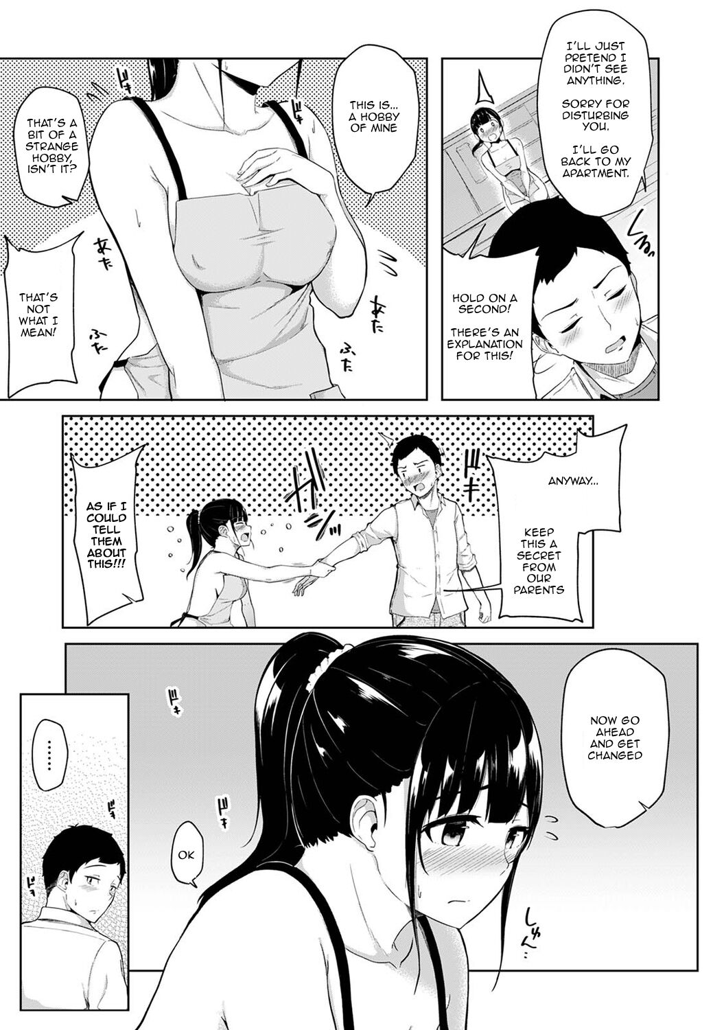 Asa Okitara Imouto ga Hadaka Apron Sugata datta node Hamete Mita | I Woke Up to my Naked Apron Sister and Tried Fucking Her Ch. 1 page 4 full