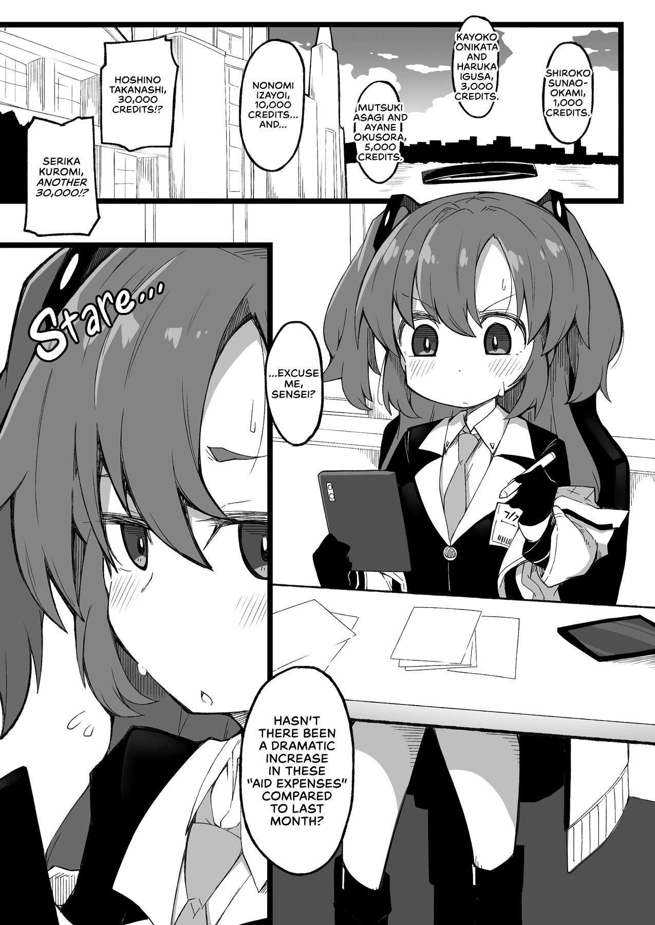 Sensei to Hayase Yuuka  | Sensei and Hayase Yuuka page 3 full