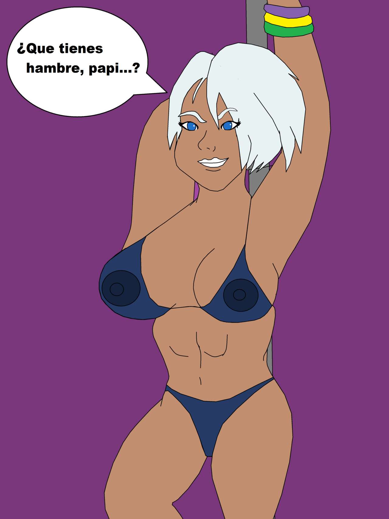 Angel Torres King of Fighters Busty Blue Bikini page 1 full