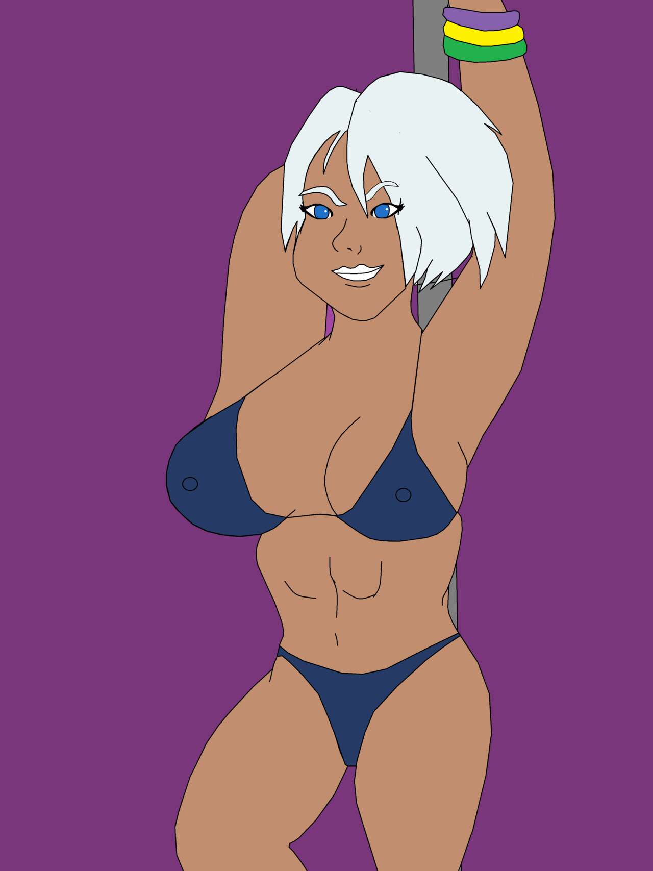Angel Torres King of Fighters Busty Blue Bikini page 2 full