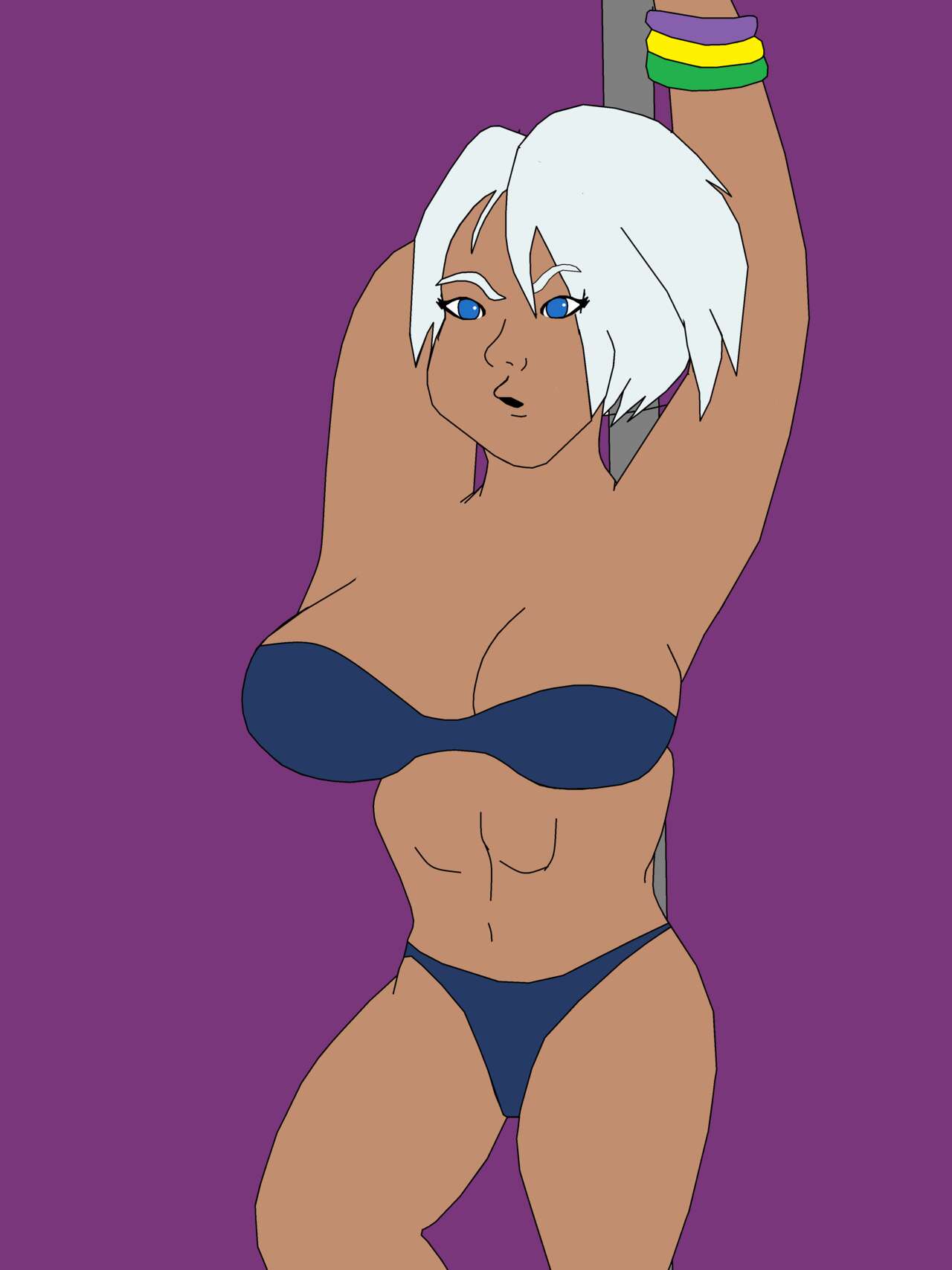 Angel Torres King of Fighters Busty Blue Bikini page 3 full