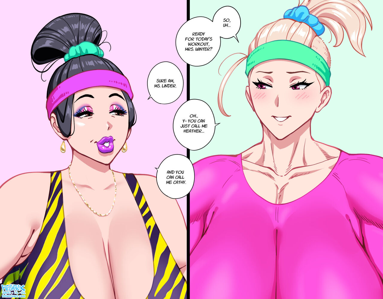 Catherine &amp; Heather - Amazon Squats page 1 full