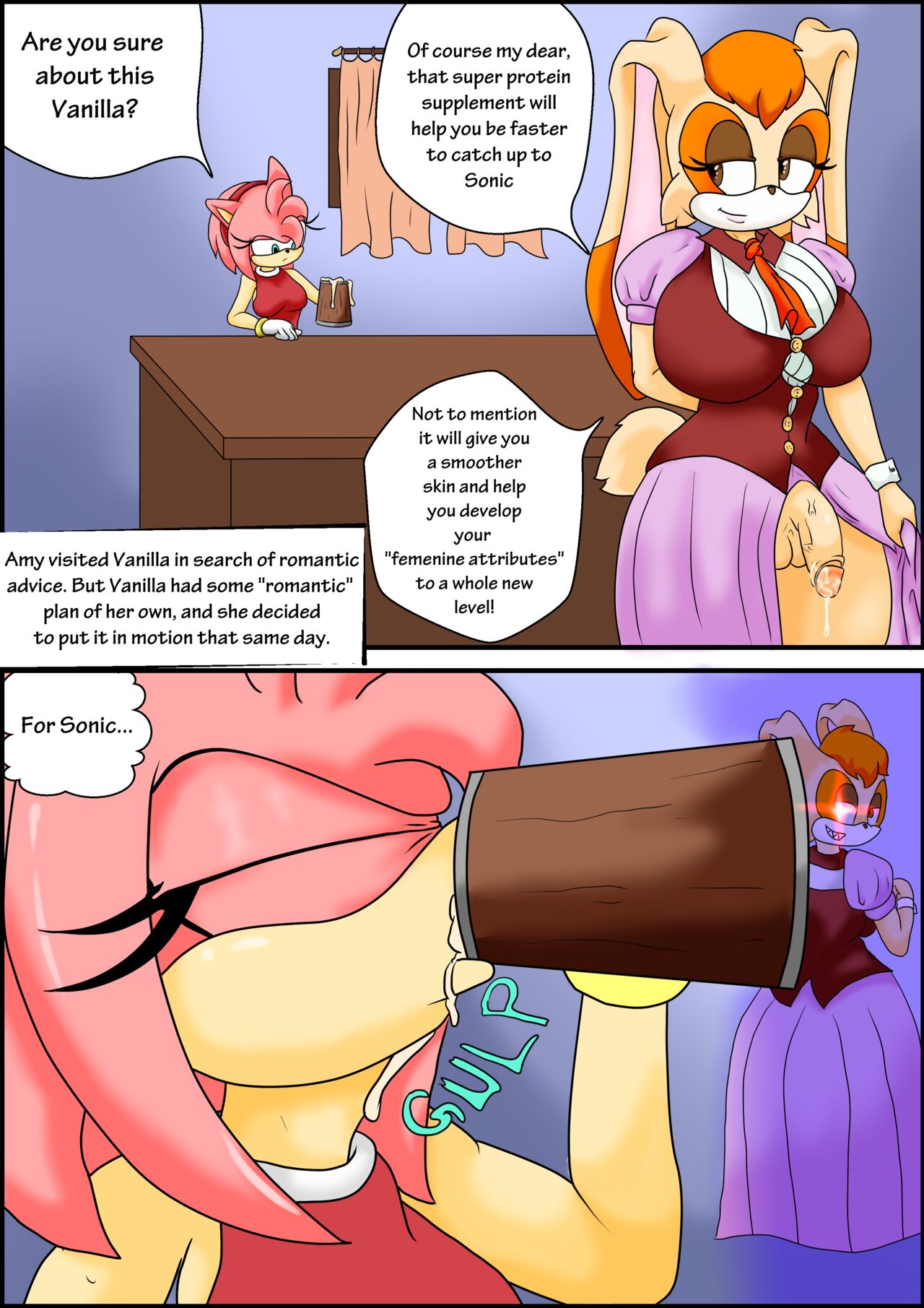 "Breaking Rose" - Futa on Female / Vanilla and Amy Rose page 3 full