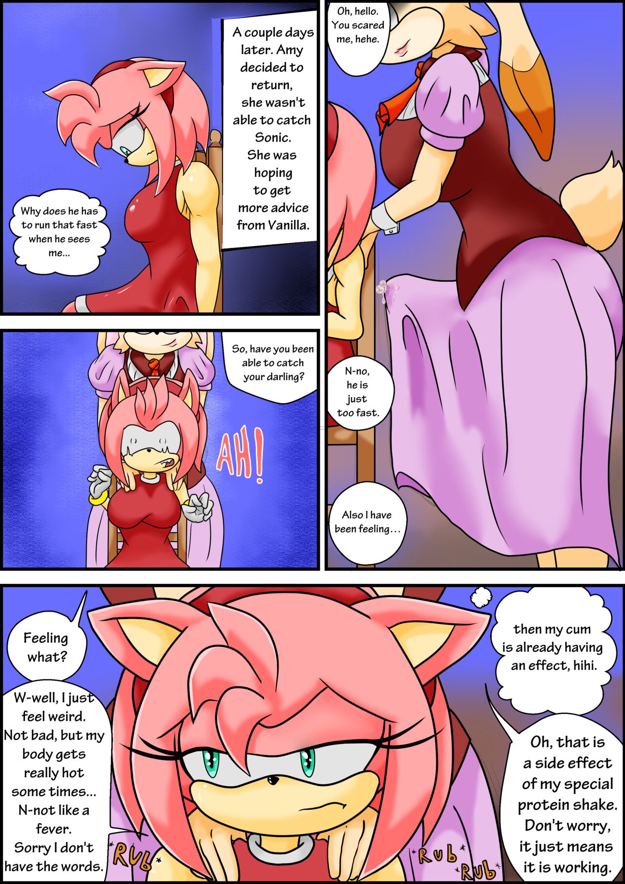 "Breaking Rose" - Futa on Female / Vanilla and Amy Rose page 4 full