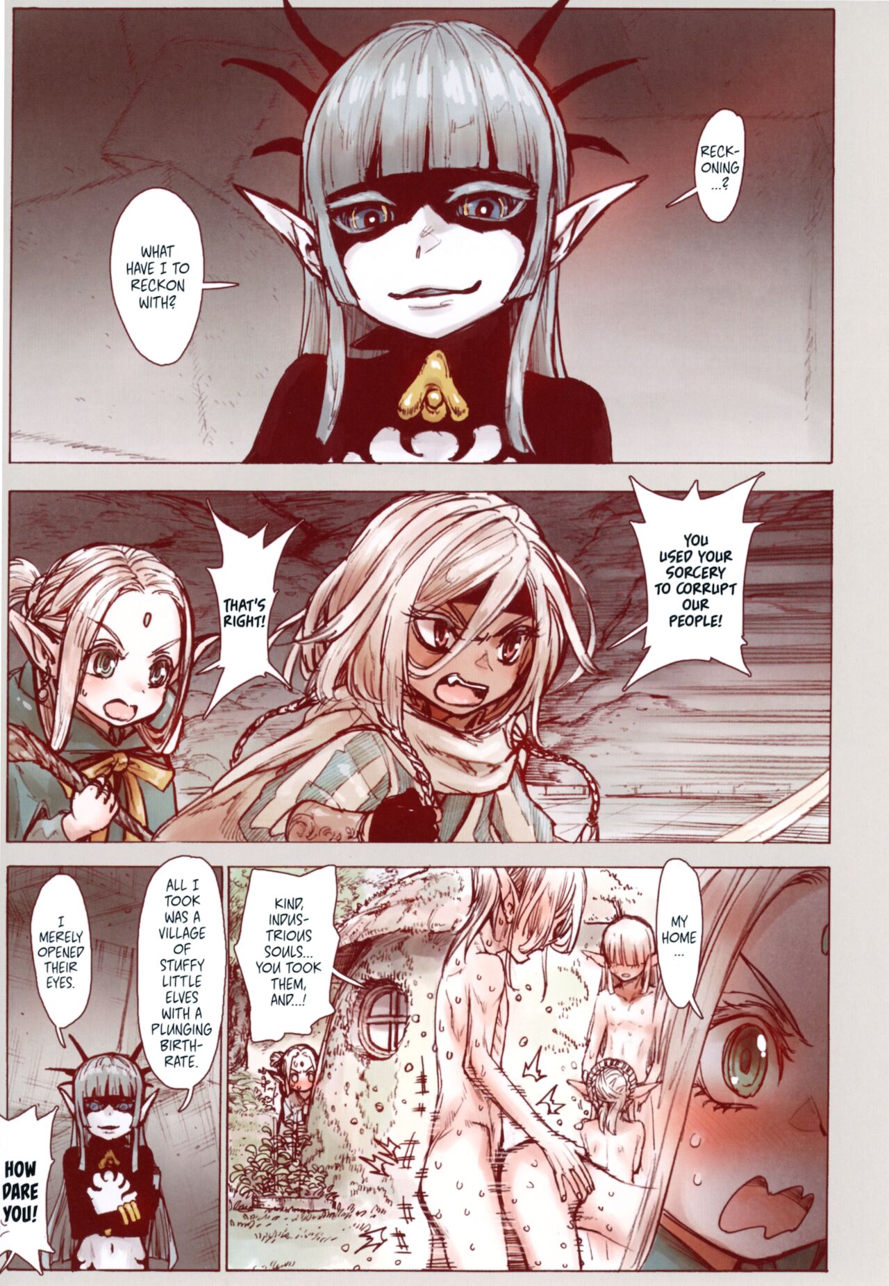 Daraku no Majo Shounen Yuusha to Tsurupeta Elf wa Ika ni Shite Majo ni Yabureta ka | Witch of Depravity: How the Young Hero and a Tiny Elf Fell Victim to a Sorceress page 6 full