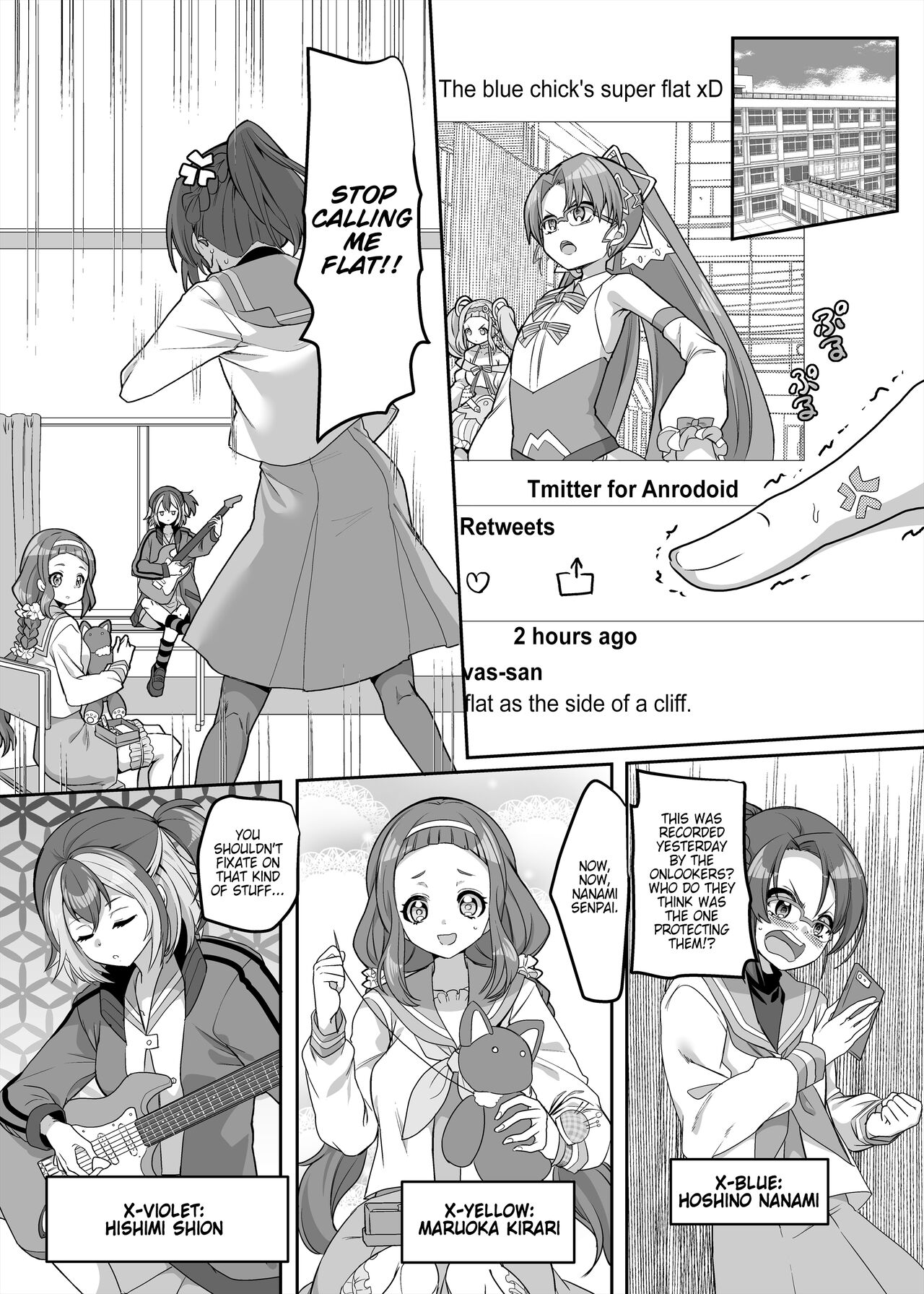 Henshin Heroine Team no Zunouha de Majime de Hinnyuu no Blue | The Smart, Diligent and Flat-Chested Blue from the Team of Morphing Heroines page 4 full