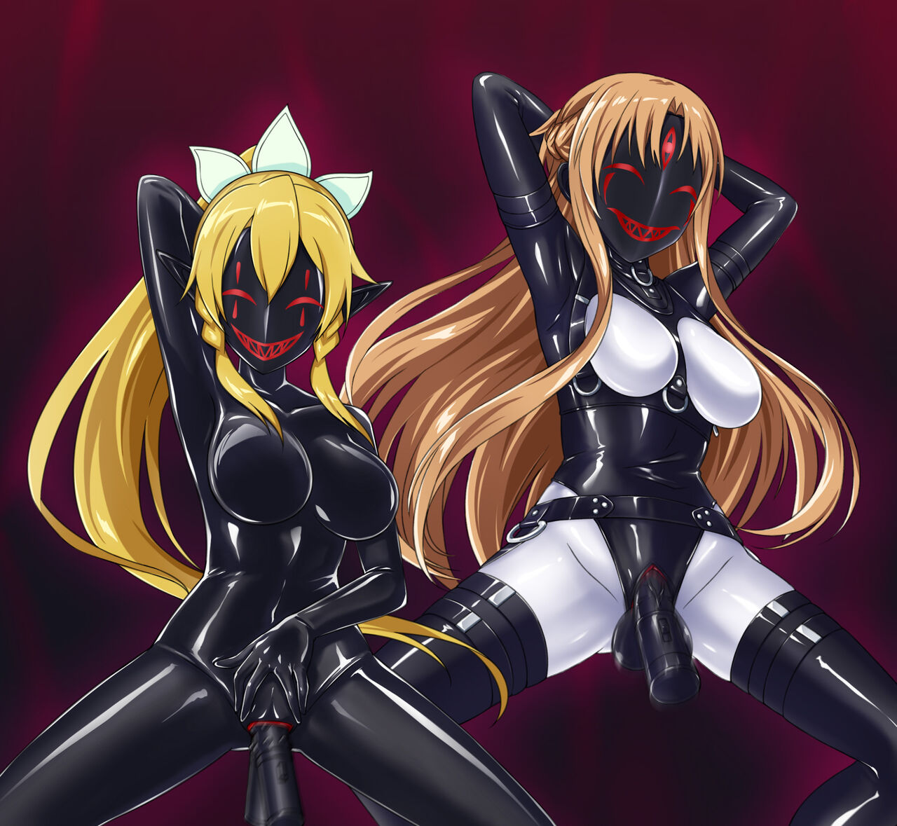 Asuna and Leafa's mask brainwashing page 3 full