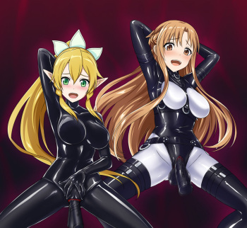 Asuna and Leafa's mask brainwashing cover