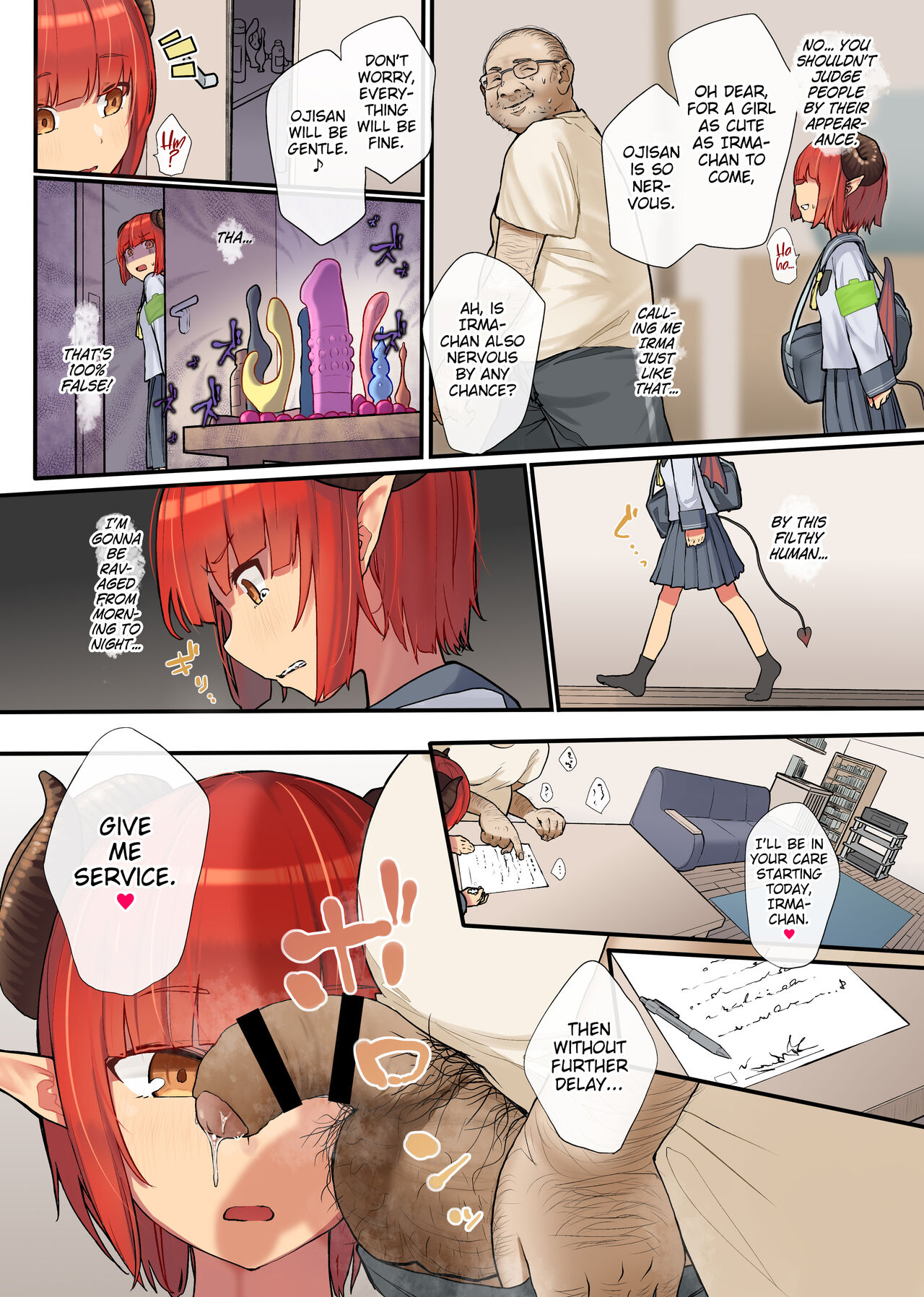 Keppeki Fuukiiin Succubus no Internship ～1 Shuukan Micchiri ♥ Kyousei Houshi Katsudou ~ page 9 full