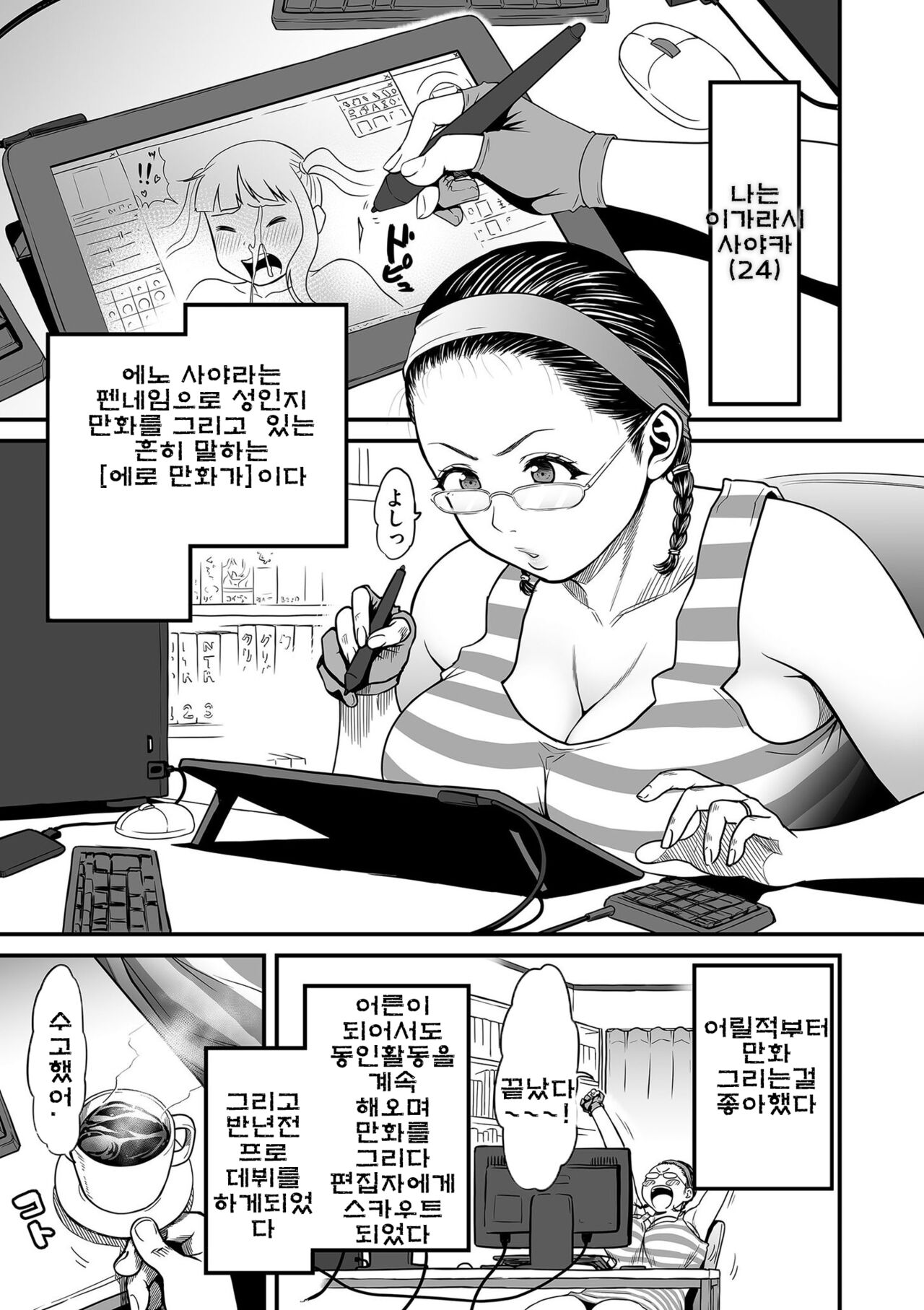 Onna Eromangaka ga Inran da nante Gensou ja nai? Ch.1 여자 에로 만화가가 음란하다니 환상이지 않은가요? 제1화 page 9 full