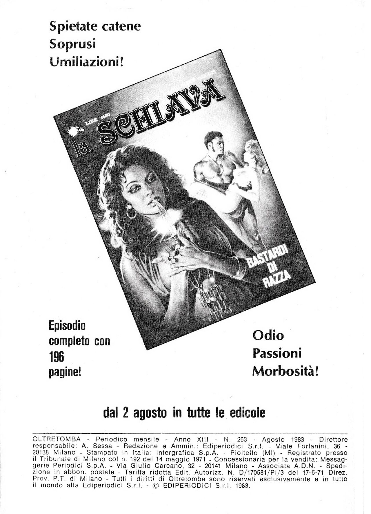 Oltretomba 263 - La maison dans la tourmente page 2 full