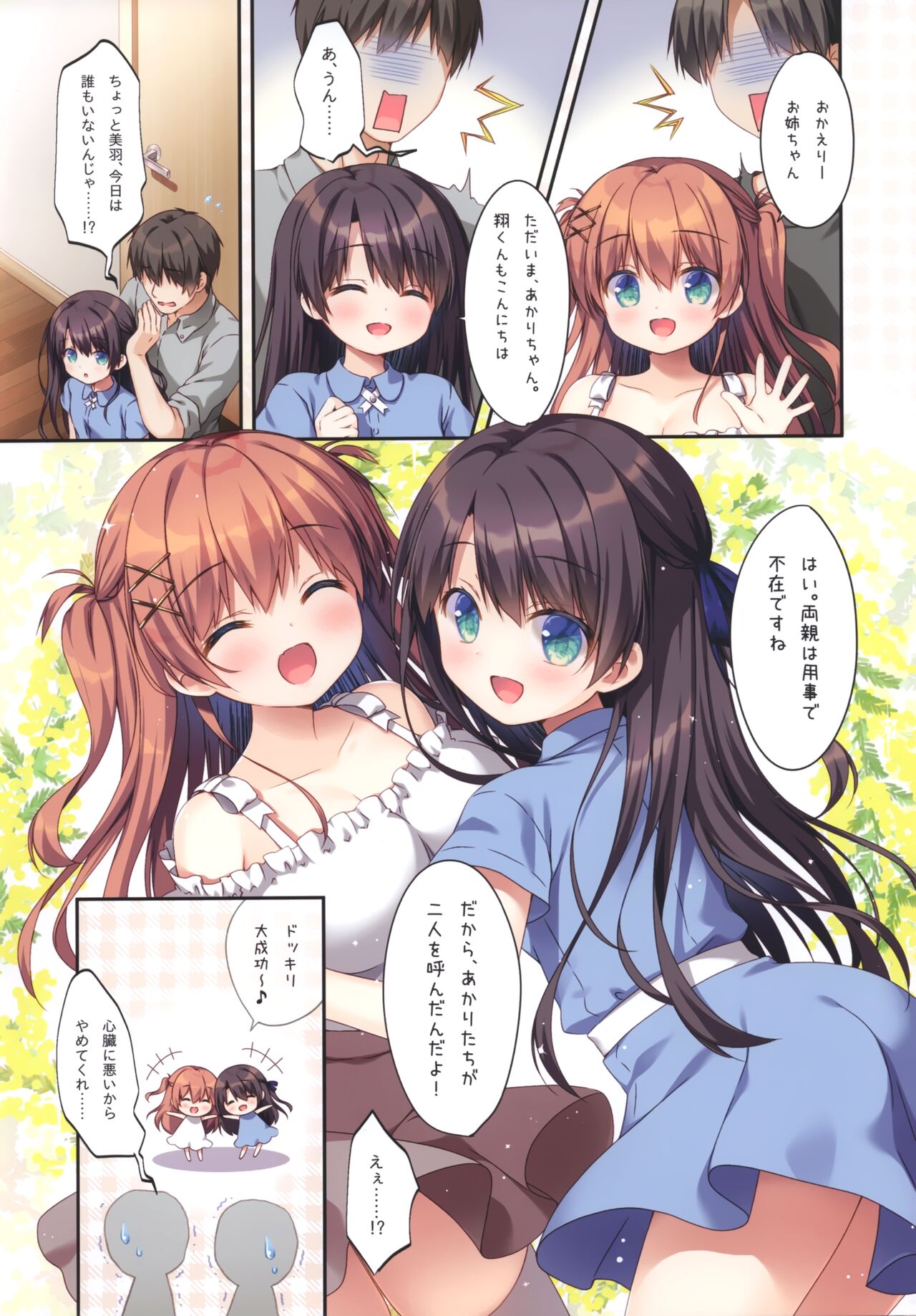 Futago shimai no mitashi-kata 1 ~ moshimoshi etchi-hen ~ page 4 full