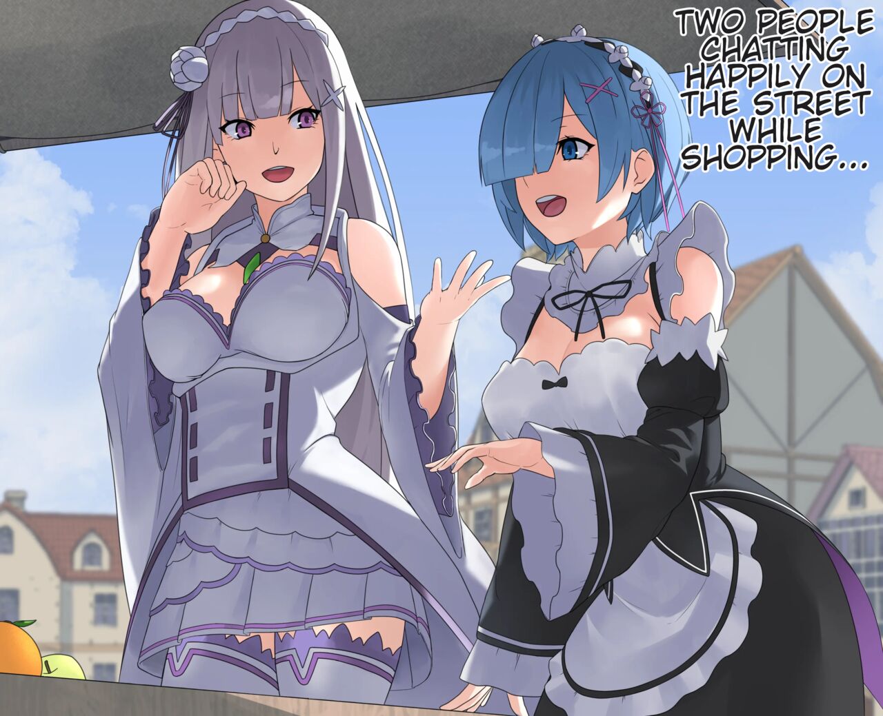 Rem to Emilia ga Jikan Teishi Sarete Okasarechau page 1 full