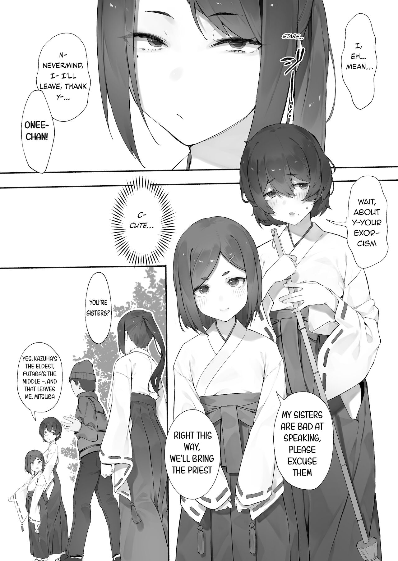 Shinrei Spot ni Ittara Yabbai no ga Tsuita node Nekosogi Suidashite Morau  | Uprooting evil spirits at a shrine / Part1 page 3 full