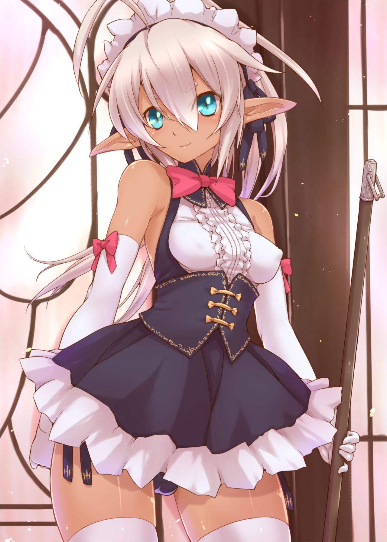 Kasshoku to Shiro Elf Maid page 1 full