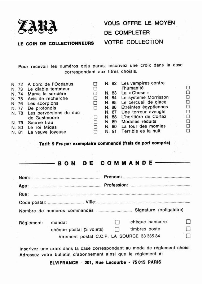 Zara la Vampire 092 - Ecorchée vive page 4 full
