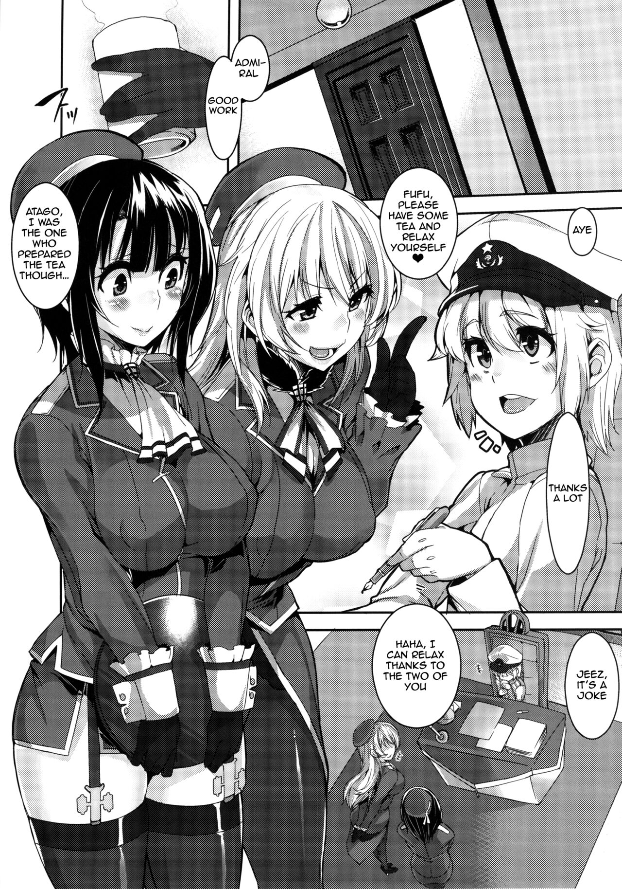 Chicchai Teitoku to Takao-san to Atago-san | Tiny Admiral, Takao-san, and Atago-san page 4 full