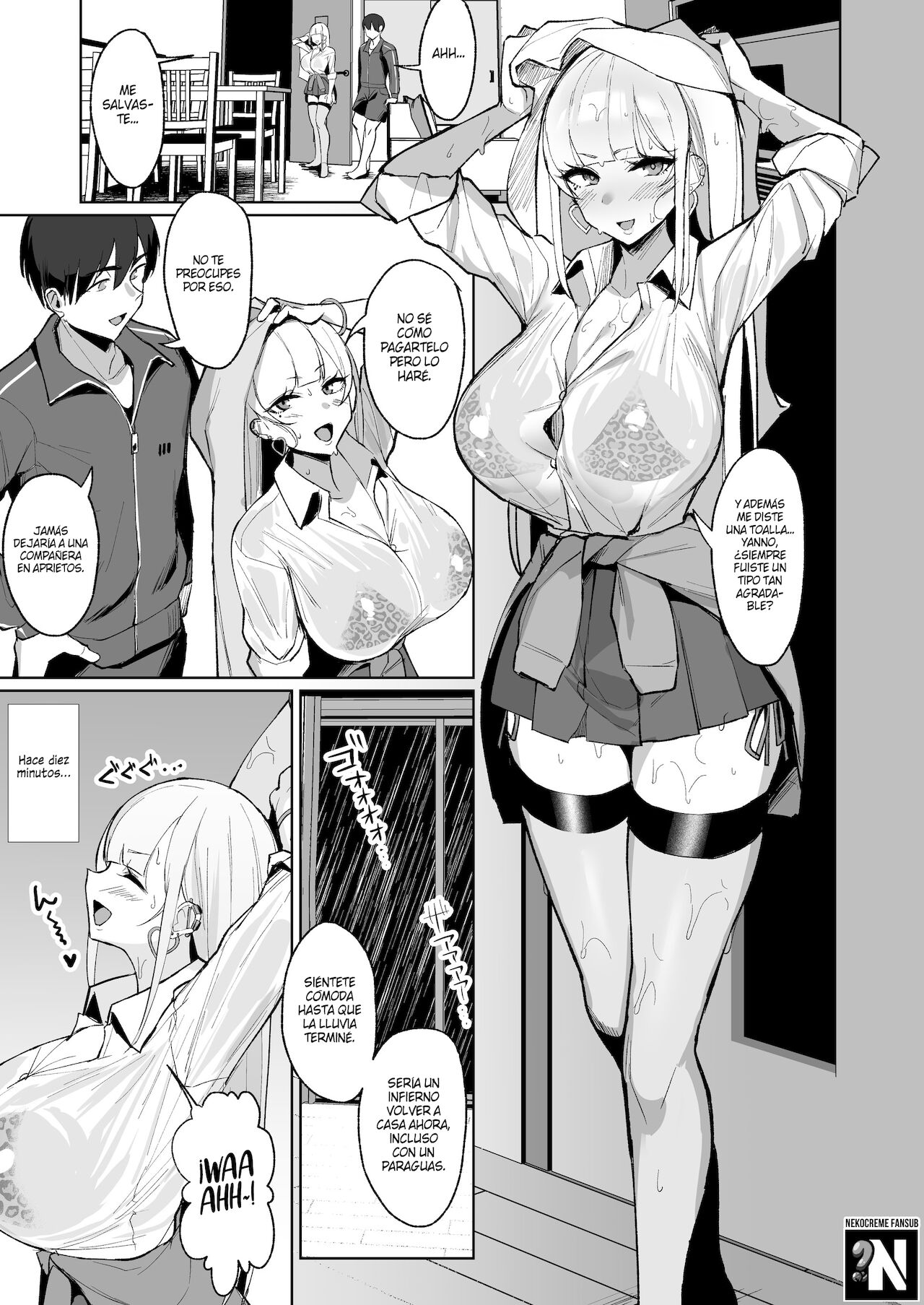 Ecchi na Gal JK to Amayadori Tsuide ni Uwaki Koubi Shichau Yatsu. | Esperando a que se termine la lluvia junto a una Sexy Gyaru de Secundaria page 2 full