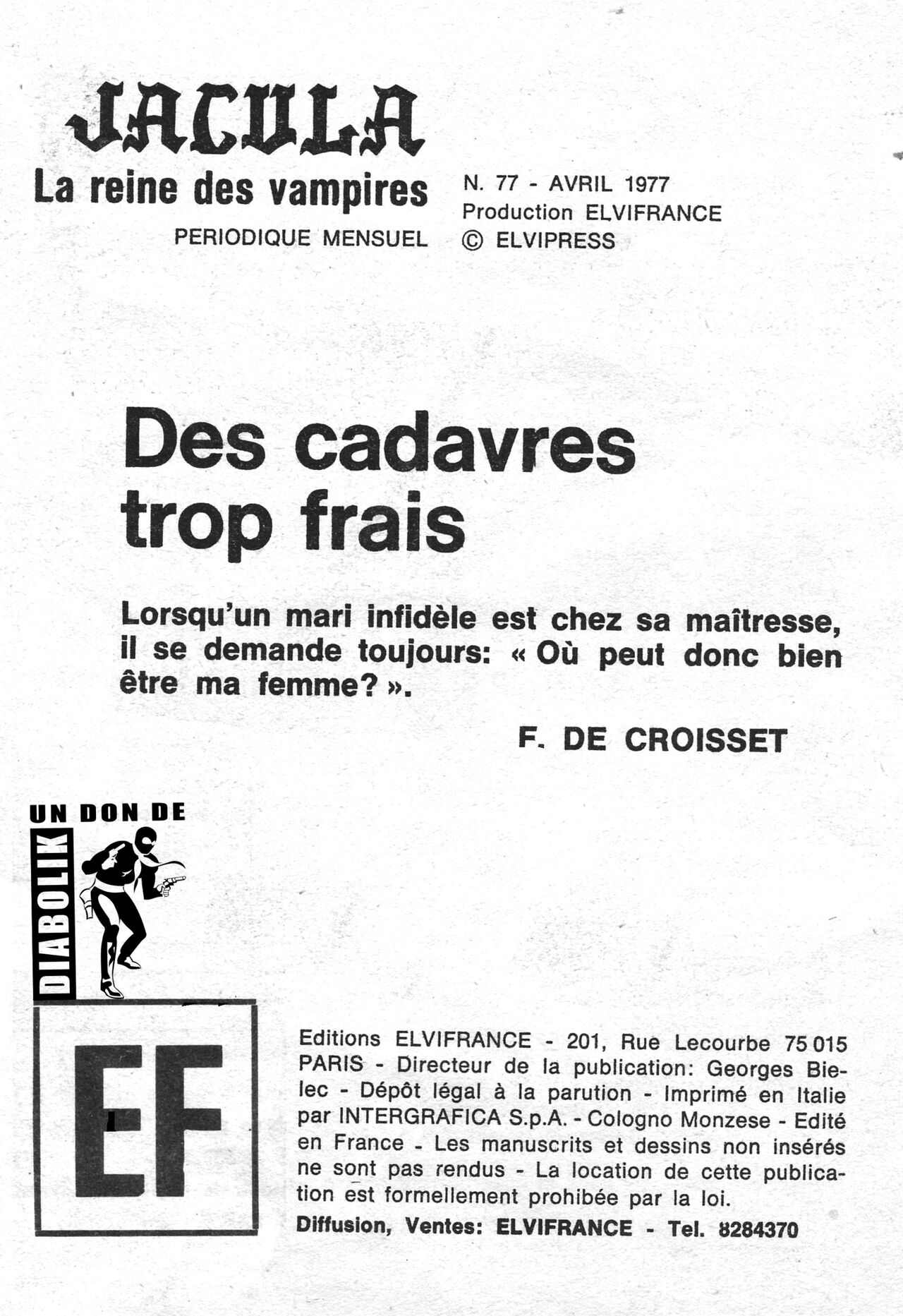 Jacula 077 - Des cadavres trop frais page 3 full