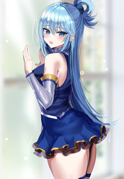 [花咲方茶] 太ももに抱き着きたいしょた君とアクア様 (この素晴らしい世界に祝福を!)