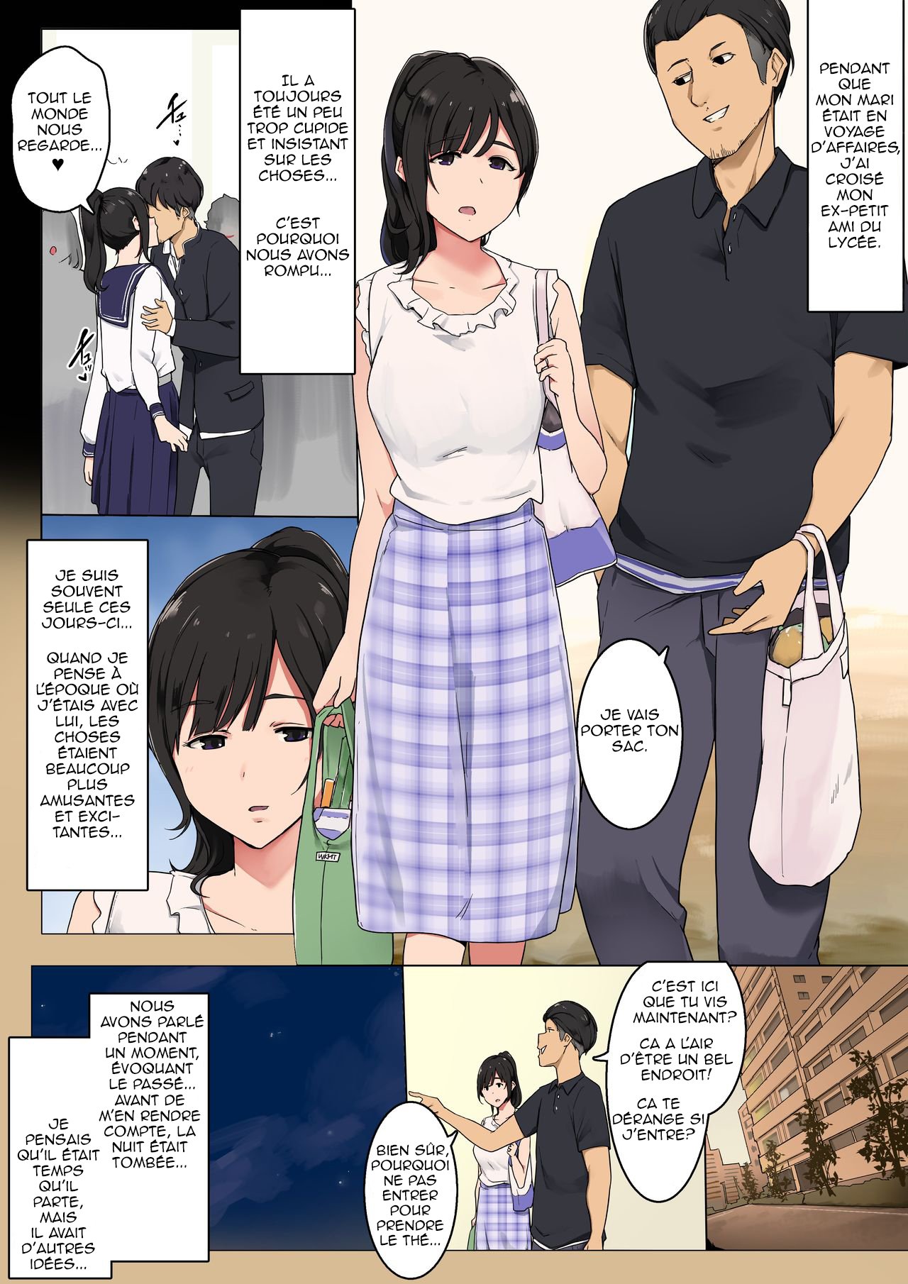Otto ga Shucchouchuu ni Koukoujidai no Motokare to Atteshimatta Hitozuma no Ohanashi page 1 full