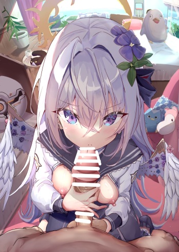 アズサにフェラ抜きしてもらうだけ cover