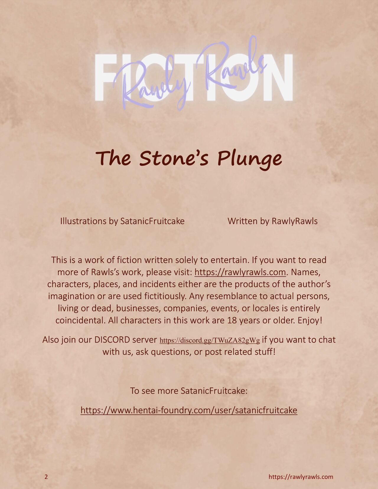 The Stone's Plunge: Rawly Rawls Fiction page 2 full