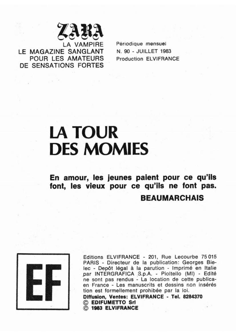 Zara la Vampire 090 - La Tour des Momies page 3 full